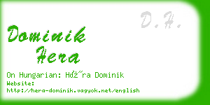 dominik hera business card